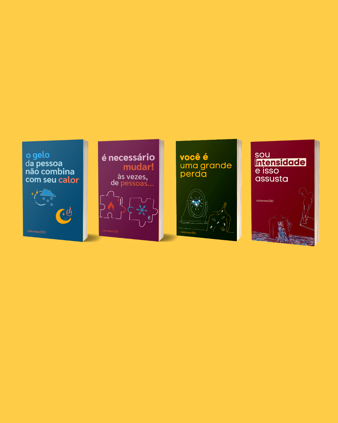 Combo de 4 livros livros de caiocesar220