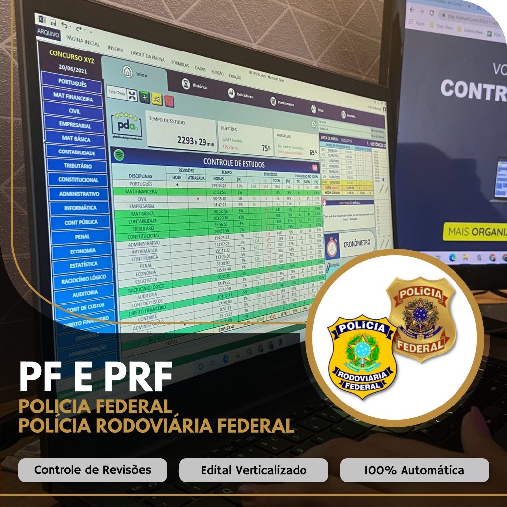 Planilha do Aprovado - PRF e PF: Como Essa Ferramenta Organiza Seus Estudos para Concursos 2 image