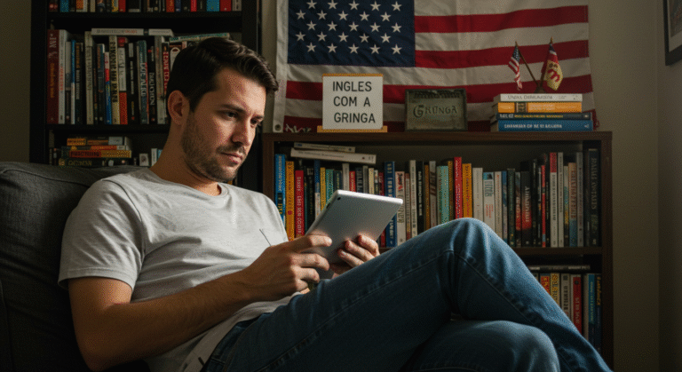 Inglês com a Gringa BAIXAR: o que é permitido baixar e como acessar os materiais