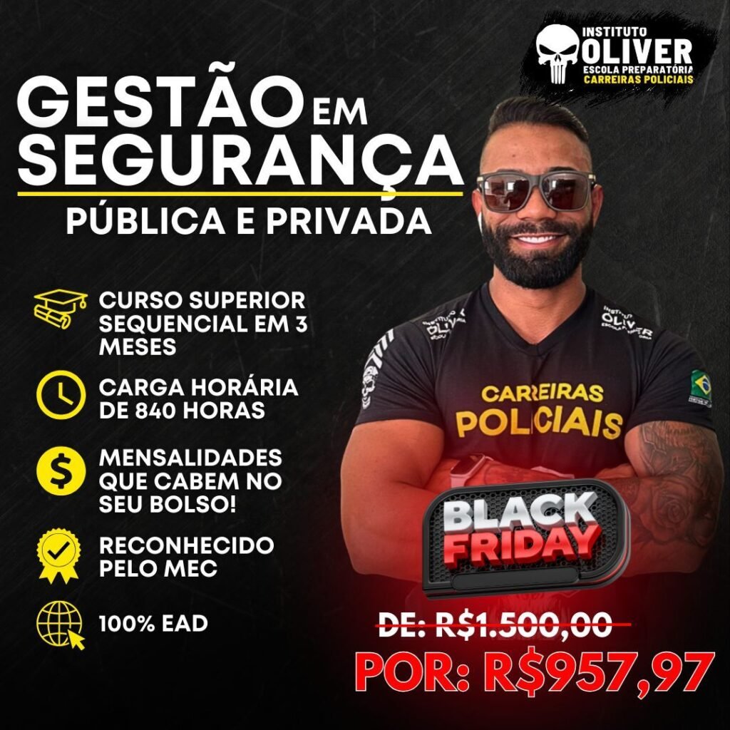 Curso SUPERIOR Sequencial de Gestao em Seguranca Publica e Privada em 3 meses EAD Instituto Oliver
