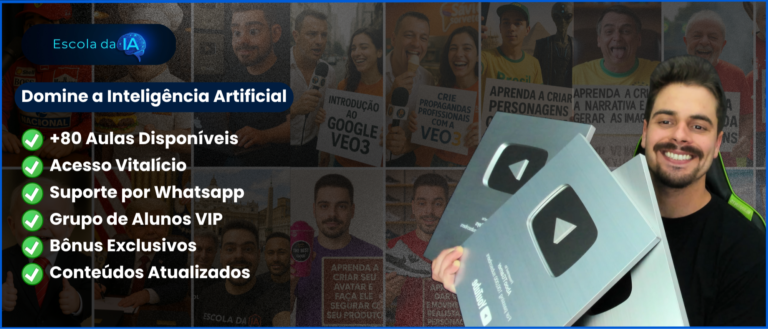 Curso Escola da IA 2026 – Guia Completo para Criar Vídeos com Inteligência Artificial