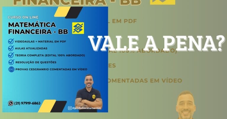 Banco do Brasil Matemática Financeira vale a pena?