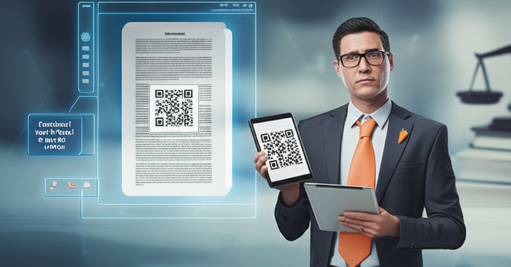 Professor Cenoura Plataforma – Funciona? Vale a Pena? O que Aprendo? 1 Professor Cenoura com tablet, interagindo com plataforma de Direito Penal do Método QR, simbolizando a análise técnica de sua eficácia e retorno sobre investimento.