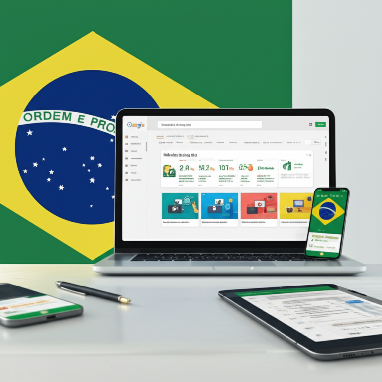 Tela de laptop mostrando campanha de Google Display Ads bem-sucedida ao lado de smartphone com tutorial do Método Display Ads, simbolizando marketing de afiliados gratuito.