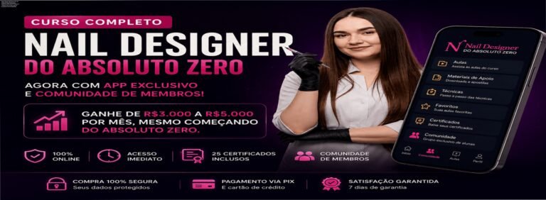 Capa do produto Nail Designer Pro 4.0 - Escola de Unhas Profissionais | Esmaltacão em Gel | Molde F1 | Manicure e Pedicure | Fibra de Vidro | Spa dos Pés | Banho de Gel | Alongamento