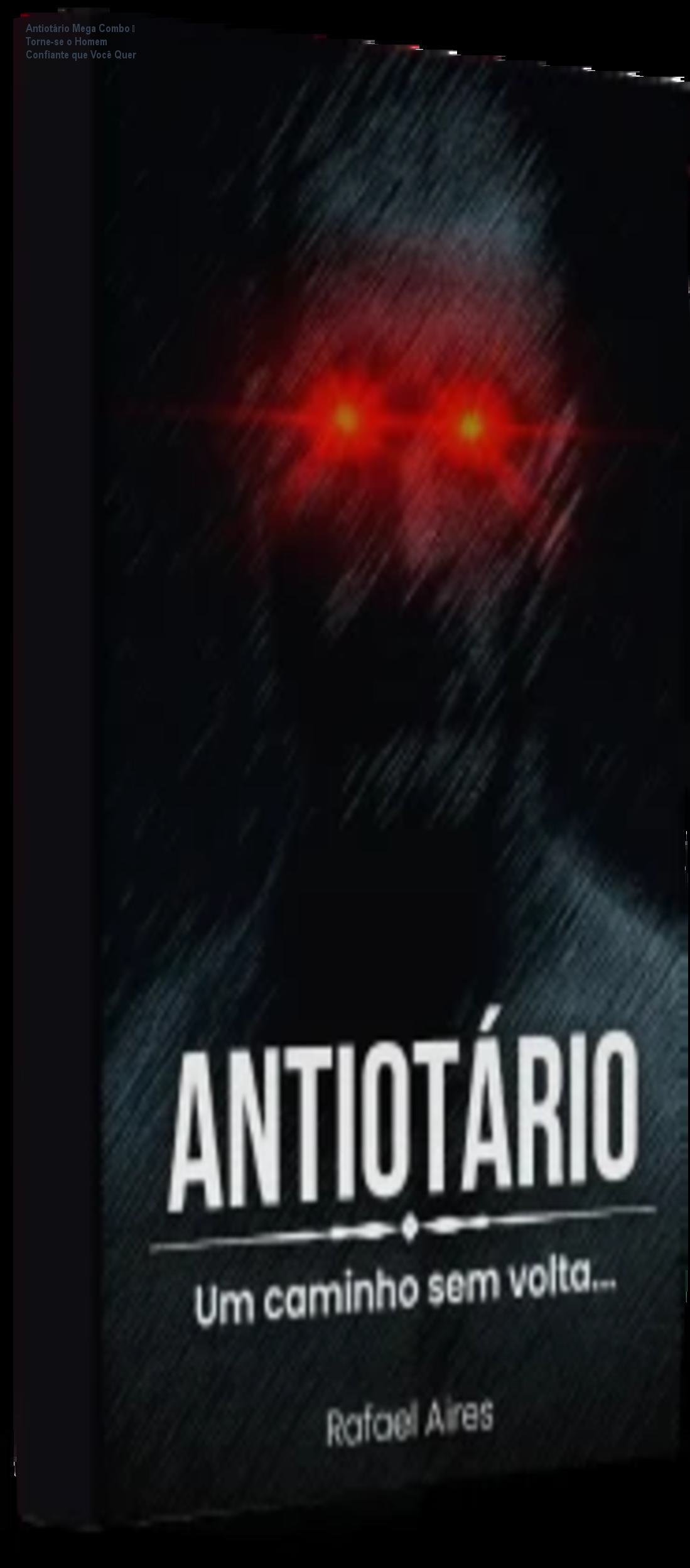 Capa do Antiotário Mega Combo mostrando guia digital de desenvolvimento masculino para ganhar confiança