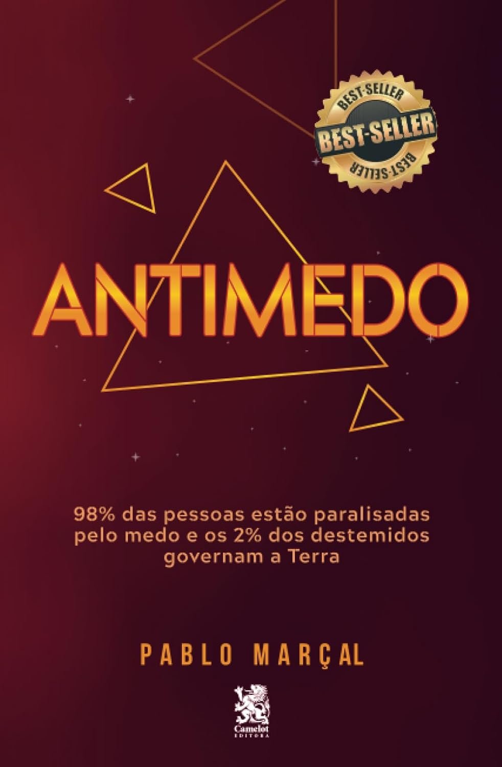 Capa do livro Antimedo de Pablo Marçal, ilustrando superação do medo