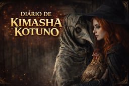 Capa do PDF Diário de Kimasha Kotuno mostrando design misterioso e símbolos ocultos