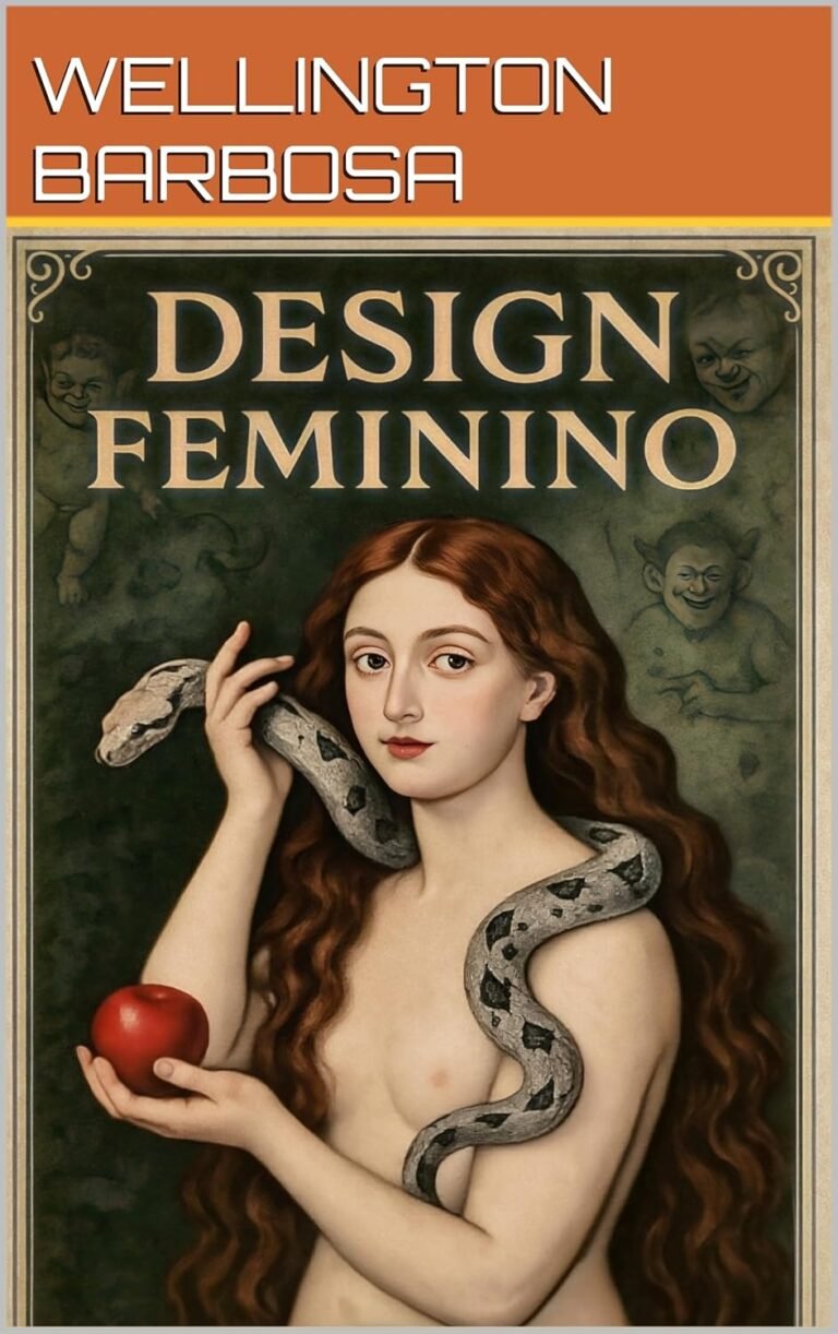 Design Feminino ebook capa – reflexão sobre identidade feminina, relações modernas e filosofia redpill – Wellington Barbosa