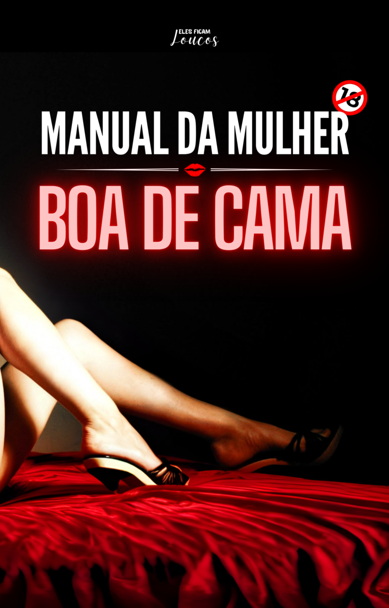 Capa digital do Manual da Mulher Boa de Cama – mulher confiante em lingerie elegante ao lado de um smartphone, com elementos de romance e relógio de 7 dias.