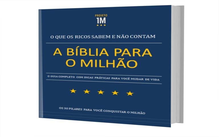 Capa do e‑book 'A Bíblia para o Milhão' destacando mindset vencedor e sucesso financeiro