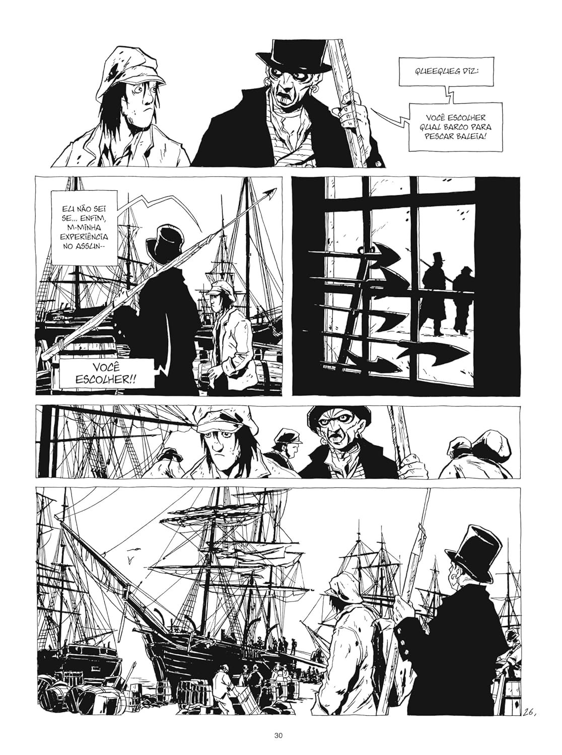Capa dura de Moby Dick adaptação em quadrinhos por Christophe Chabouté, edição exclusiva Amazon em português