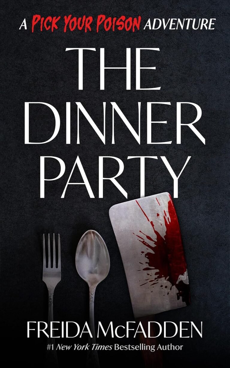Capa do eBook The Dinner Party: aventura interativa de escolhas, mulher em jantar misterioso em mansão isolada