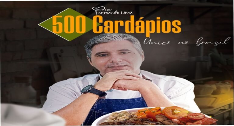 Imagem do cardápio com 500 opções completas, destacando variedade e excelente custo-benefício