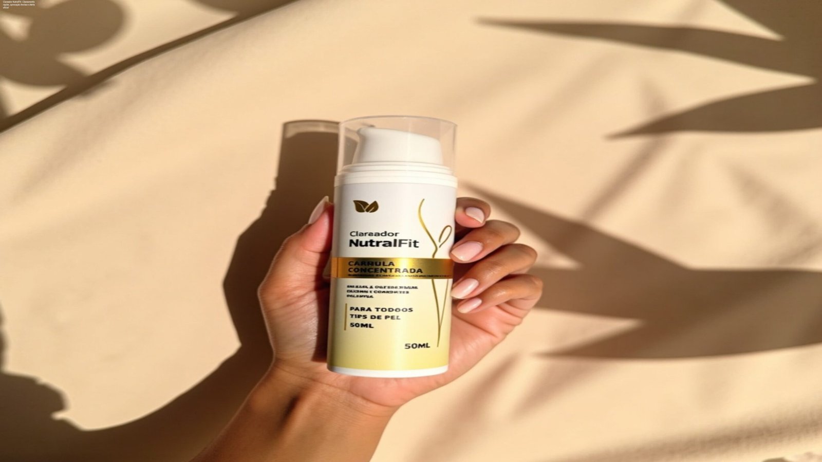 Aplicação do Clareador NutralFit em pele escura mostrando clareamento visível após a primeira dose
