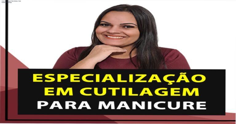 Imagem do curso de cutilagem para manicure com Faby Cardoso mostrando técnica de corte bordado