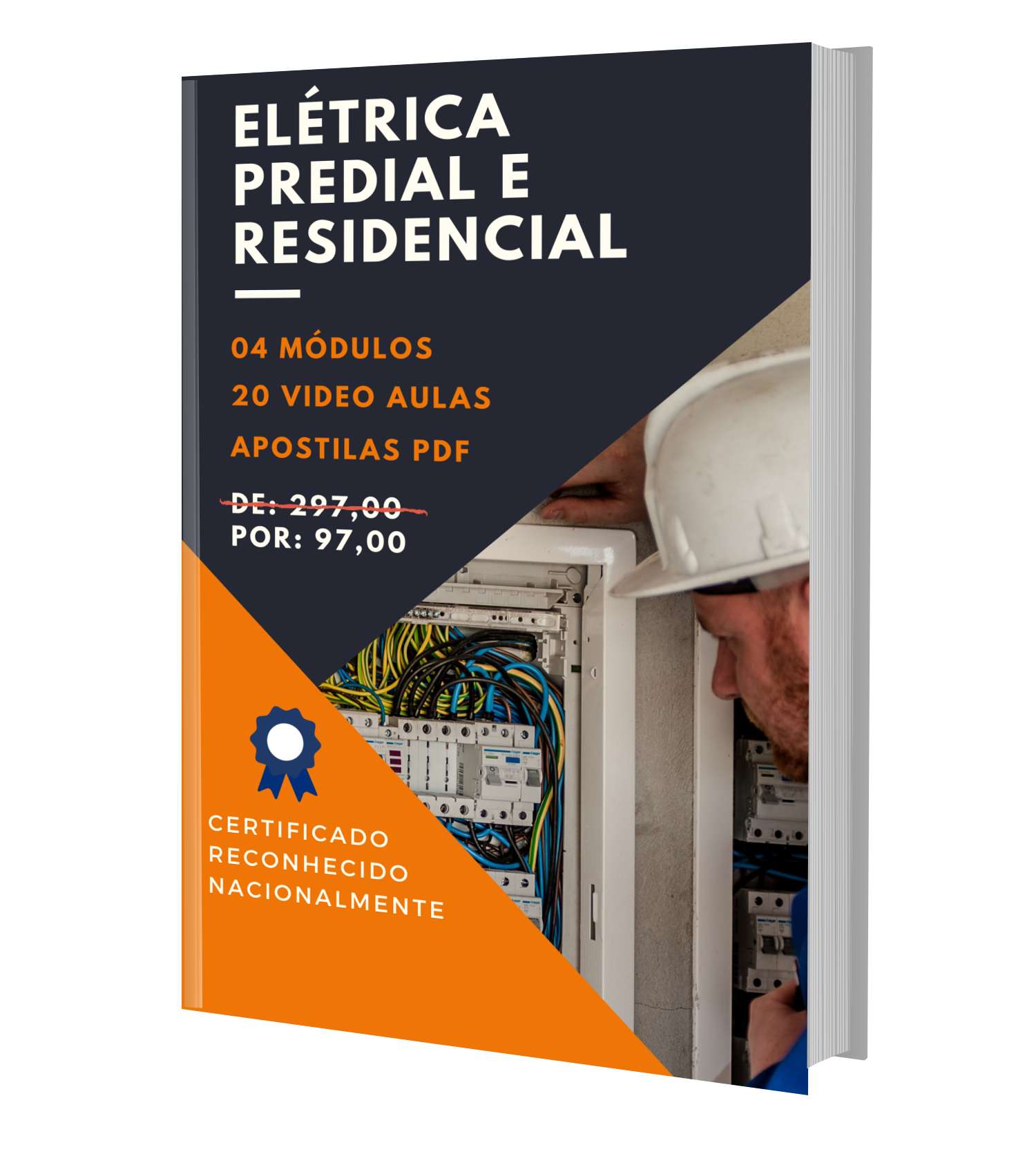 Imagem promocional do Curso Elétrica Predial e Residencial com certificado inclusivo e tradução em Libras