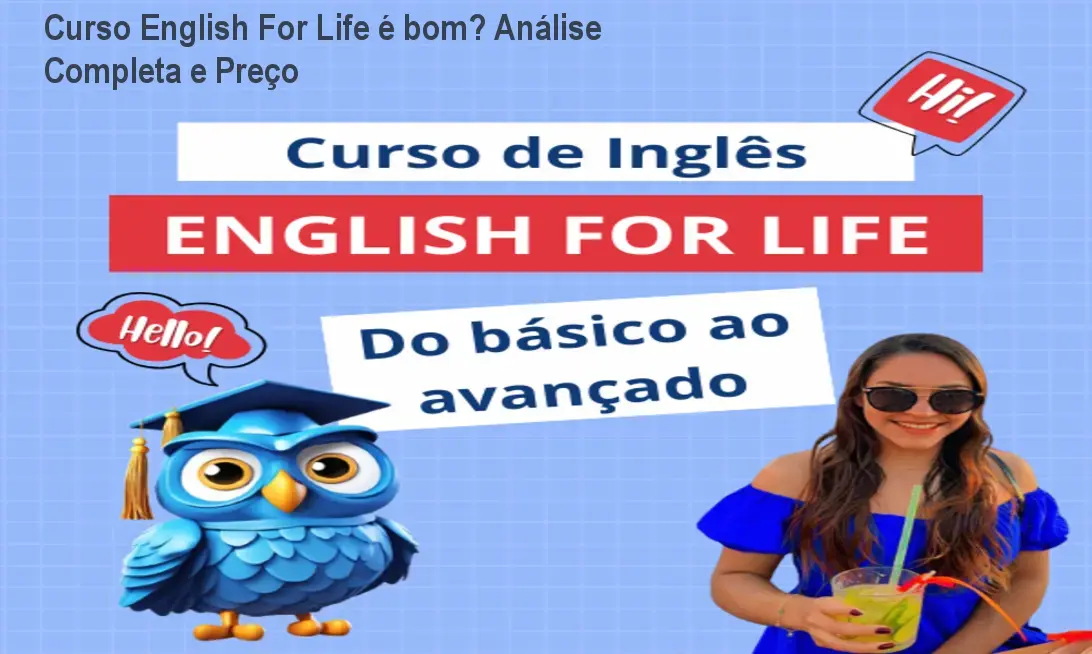 Tela do curso English For Life da Ana Paula mostrando a plataforma de aulas e materiais complementares