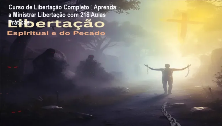 Imagem do Curso de Libertação Completo mostrando o Pastor Juliano Medeiros ensinando técnicas de libertação espiritual