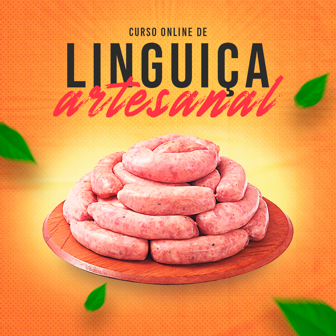 Imagem do curso online de linguiça artesanal mostrando receitas e técnicas profissionais
