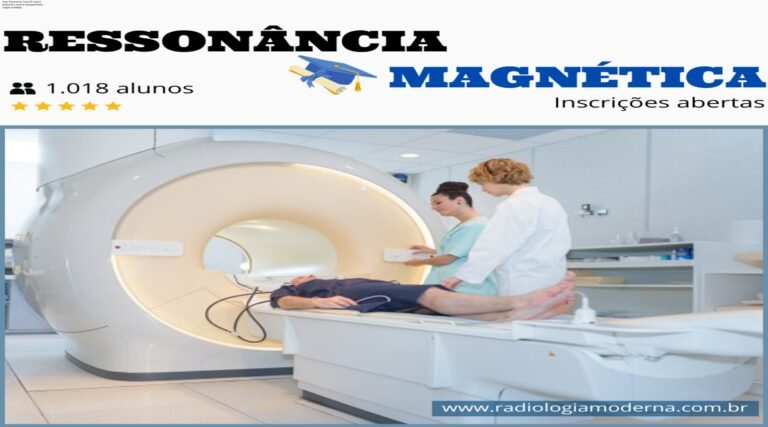 Aula prática mostrando posicionamento de paciente em exame de ressonância magnética do Curso Ressonância Turbo 2.0