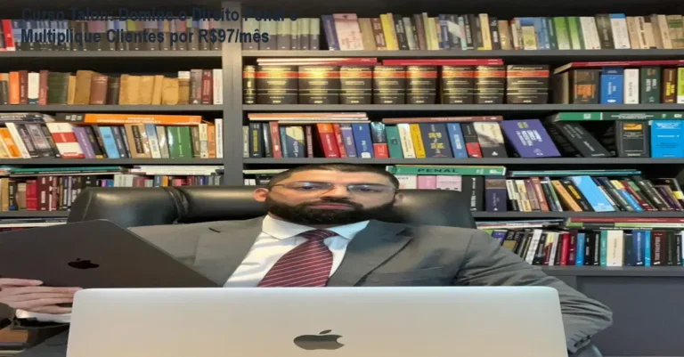 Imagem do Curso Talon mostrando a plataforma de aulas, foco em prática penal e apoio direto do professor para advogados criminalistas.