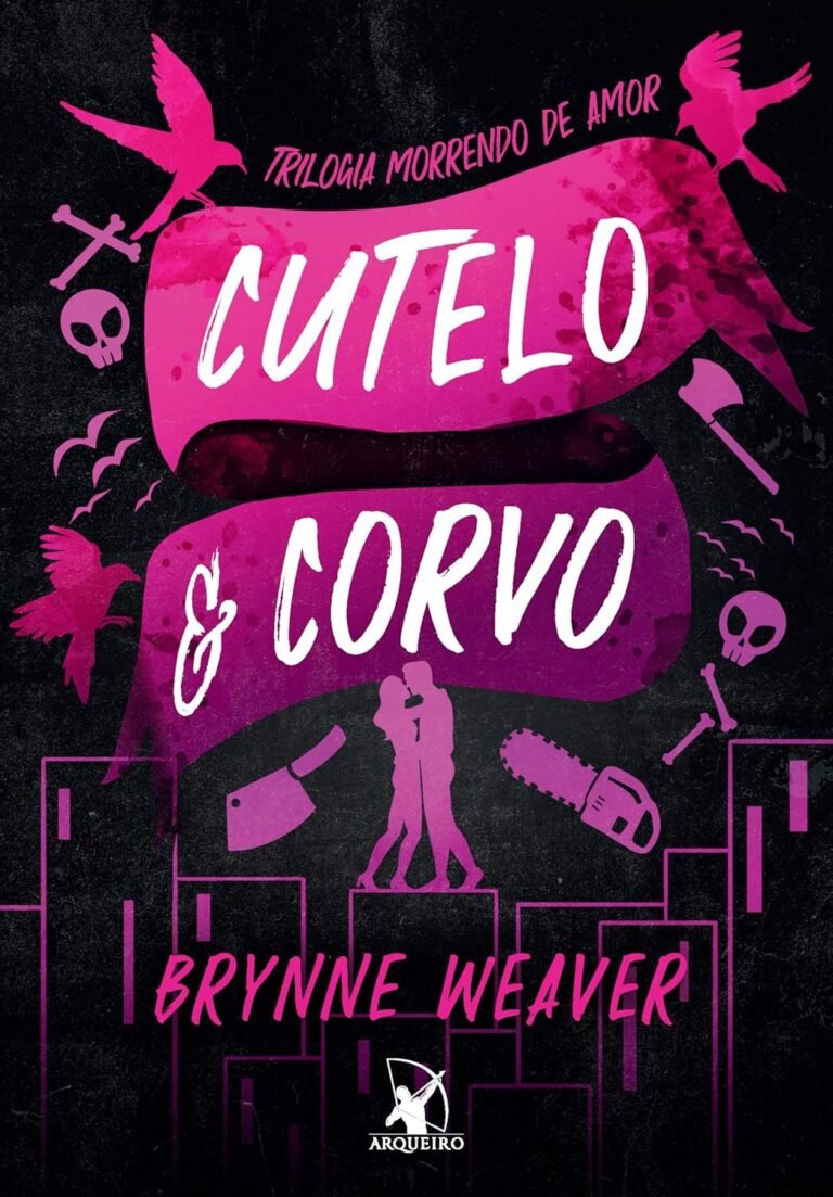 Capa do livro Cutelo e Corvo de Brynne Weaver, dark romance com humor ácido, dois assassinos rivais apaixonados