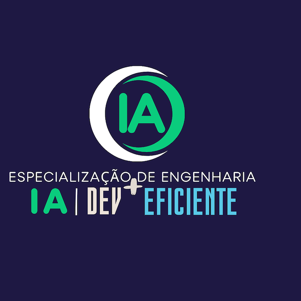 Ilustração de engenheiro de software desenvolvendo sistemas de IA com LLM, RAG, agentes e workflows, estilo futurista.