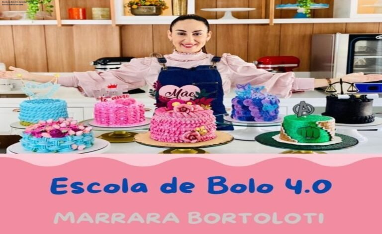 Aluno preparando bolos profissionais com técnicas da Escola de Bolo 4.0