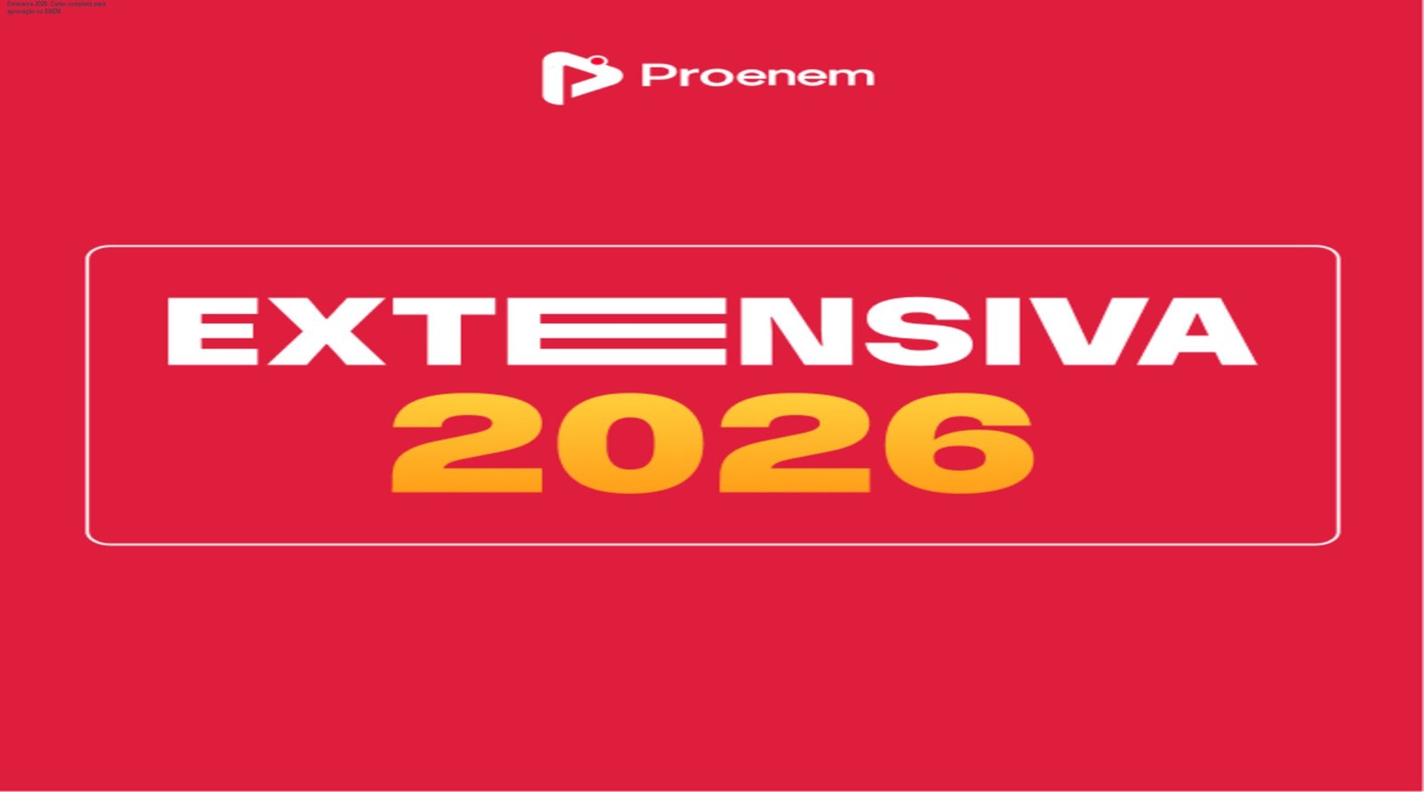 Imagem do curso Extensiva 2026 mostrando aulas dinâmicas e suporte online