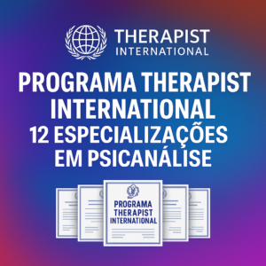Página do curso Formação Internacional em Psicanálise Clínica com 12 especializações por R$197, exibindo certificados digitais e acesso vitalício