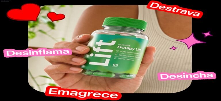 Frasco de Lift Sculpy cápsulas detox para auxiliar no emagrecimento e redução de inchaço