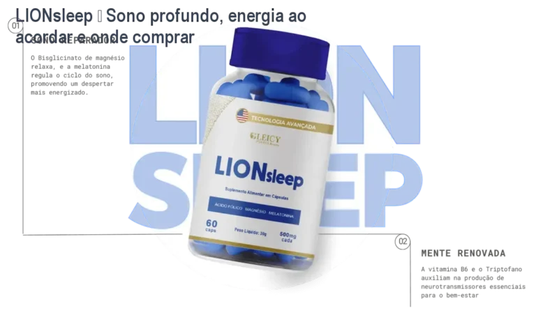 LIONsleep cápsulas para melhorar o sono profundo e despertar com energia