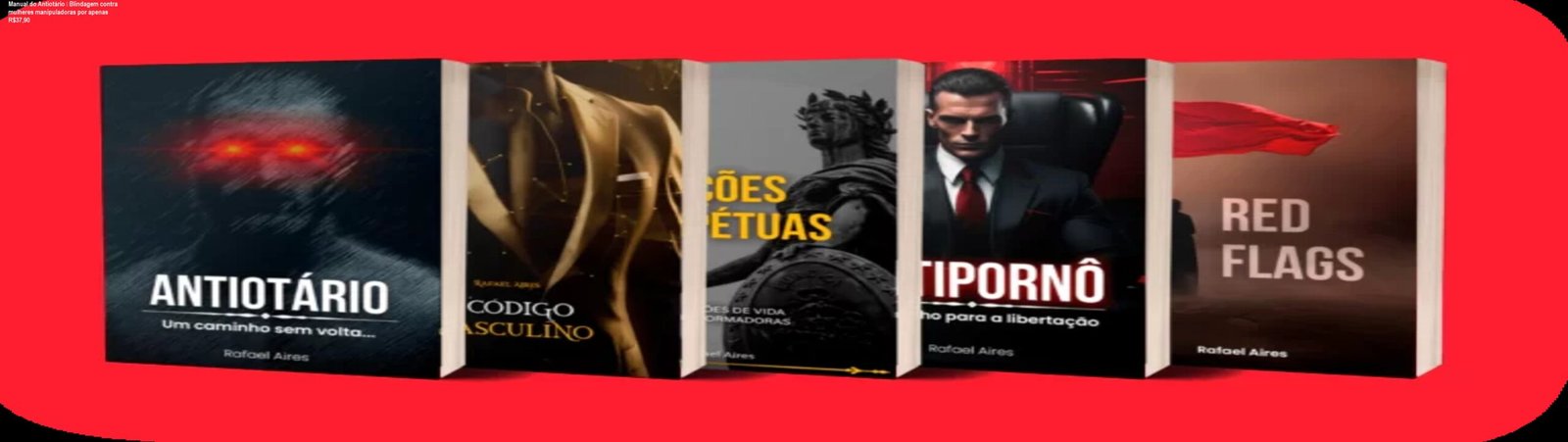 Capa do ebook Manual do Antiotário mostrando estratégias para proteger homens de relacionamentos manipuladores