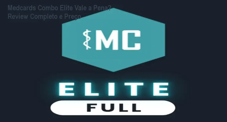 Interface do aplicativo Medcards Combo Elite mostrando sistema de flashcards para estudantes de medicina
