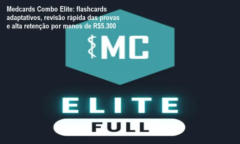 Imagem do Medcards Combo Elite mostrando a tela de flashcards adaptativos sendo usada por um estudante para revisar rapidamente antes da prova de residência.