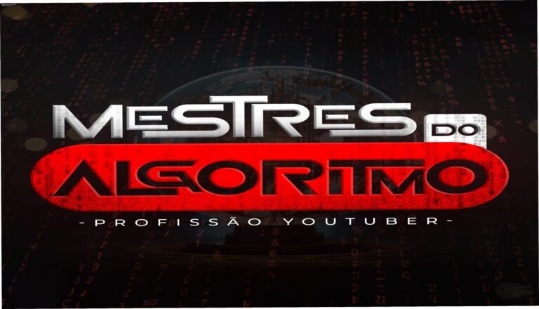 Imagem promocional do curso Mestres do Algoritmo mostrando estratégia de crescimento no YouTube sem aparecer