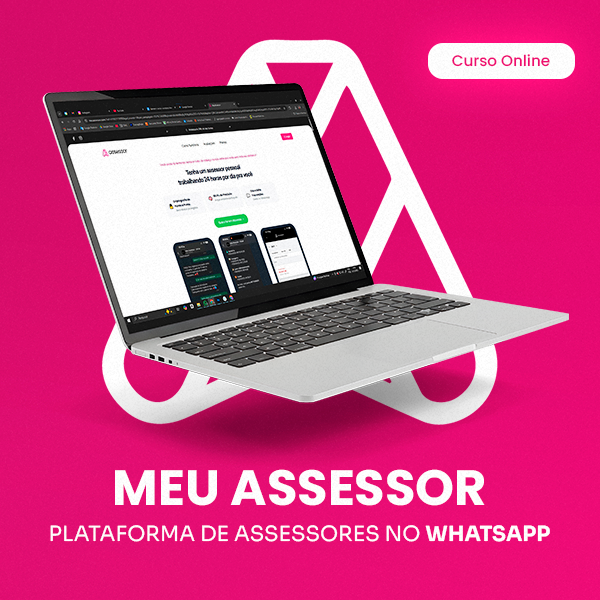 Tela do Meu Assessor mostrando lembrete de pagamento e evento sincronizado no WhatsApp