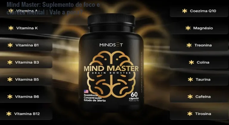 Cápsulas de Mind Master para melhorar foco e clareza mental