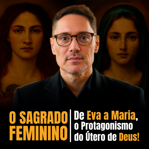Curso O Sagrado Feminino de Eva a Maria – imagem do útero sagrado com símbolos bíblicos e psicanalíticos