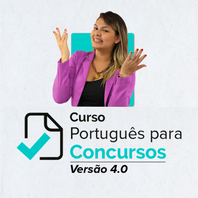 Curso Português para Concursos 4.0 com didática clara, foco em interpretação de texto e resolução de questões, ideal para aprovação com garantia de 15 dias