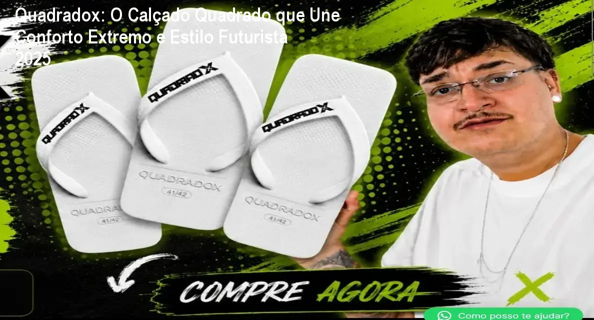 Quadradox calçado quadrado sendo usado, mostrando conforto e design futurista