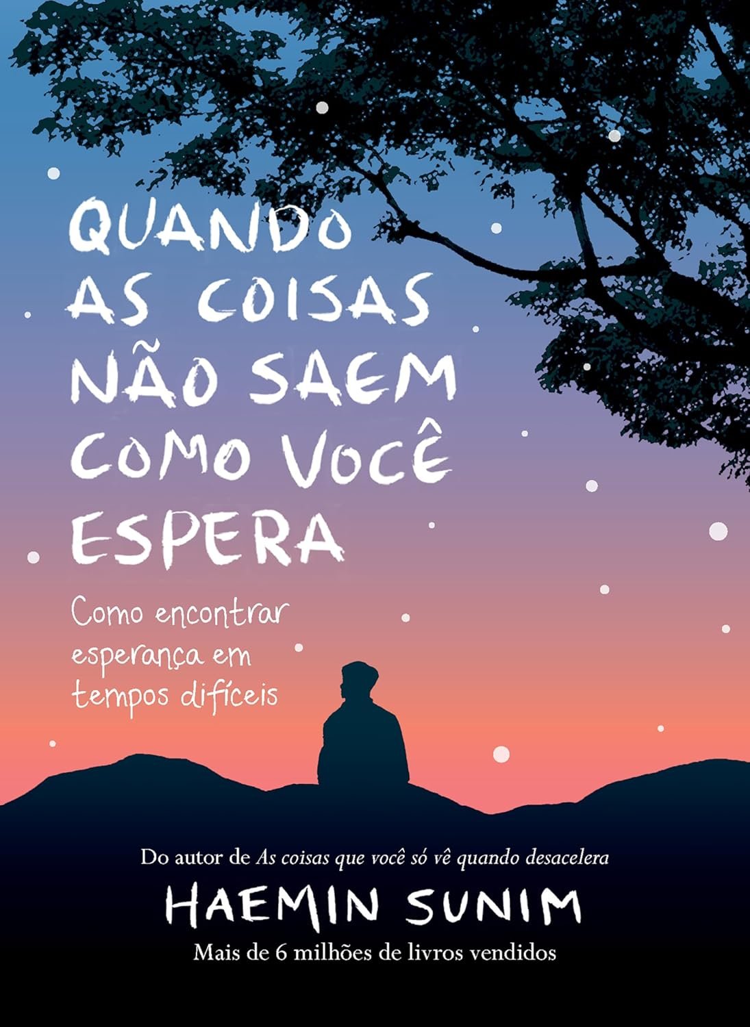 Capa do livro Quando as coisas não saem como você espera de Haemin Sunim sobre encontrar esperança e força em tempos difíceis
