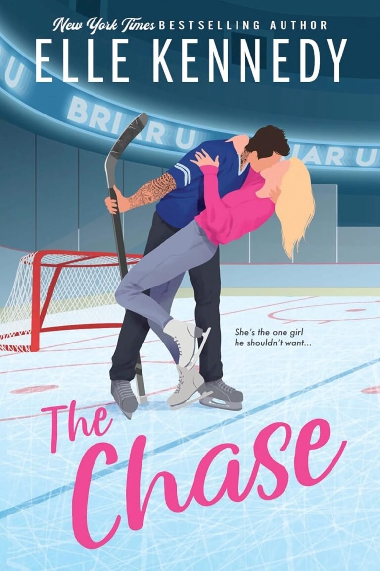 Capa do eBook The Chase de Elle Kennedy, romance universitário de hockey entre uma garota ensolarada e um jogador brooding