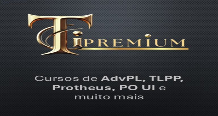 Tela da plataforma Ti Premium mostrando aulas de AdvPL e PO UI para desenvolvedores Protheus
