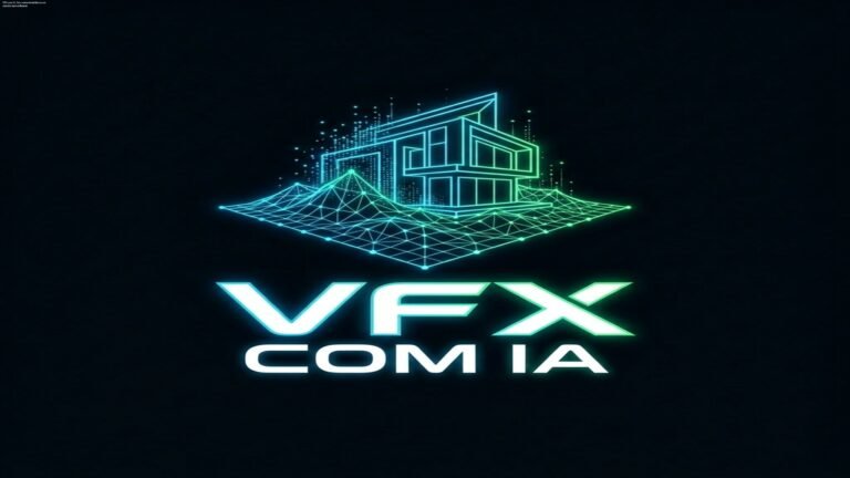 Imagem do curso VFX com IA mostrando celular gravando vídeo imobiliário profissional