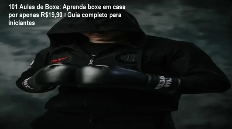 Imagem do curso 101 Aulas de Boxe mostrando um aluno praticando boxe em casa com demonstração de golpes
