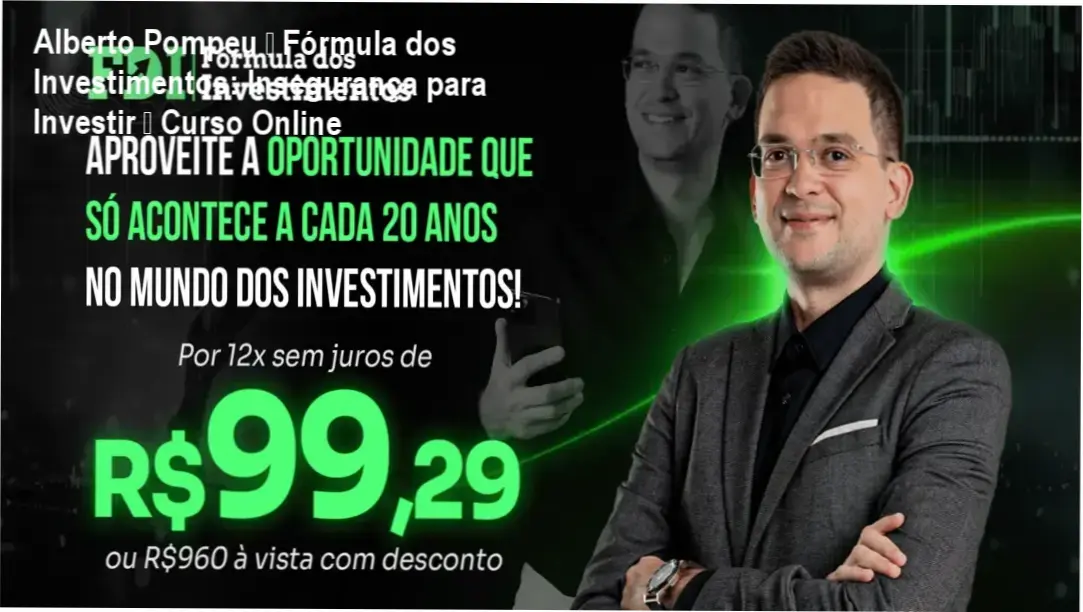 Tela do curso Fórmula dos Investimentos mostrando módulos de investimentos e suporte