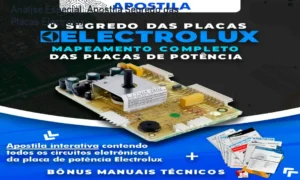 Capa informativa sobre o tema Apostila Segredo das Placas Electrolux