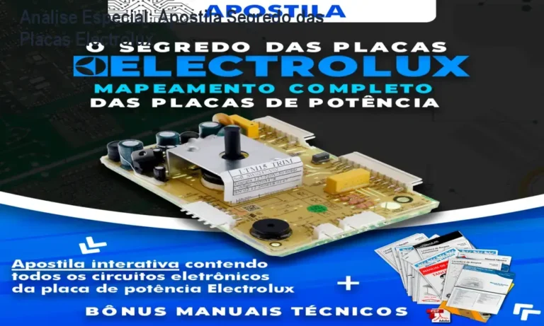 Capa informativa sobre o tema Apostila Segredo das Placas Electrolux